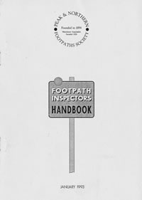 The front cover of Footpath Inspectors Handbook